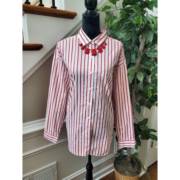 Vintage Dunloggin White Cotton Collared Long Sleeve Buttons Down Shirt Size 26W - Picture 1 of 12